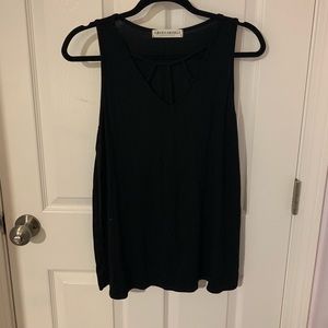 Casual black tank top
